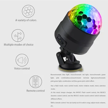 Mini Disco Ball Light USB LED Juostos Scenos Apšvietimas RGB Garso Aktyvuotas DJ Projektorius Šalies Žiburiai Automobilio Namų KTV