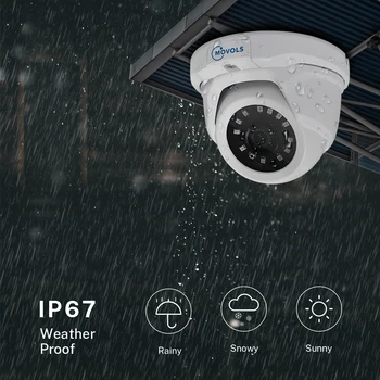 MOVOLS 1080P 8CH H. 265 AI DVR Vaizdo Stebėjimo Sistemos, Namų Lauko Naktinio matymo Saugumo Kameros Vandeniui VAIZDO kamerų Sistema