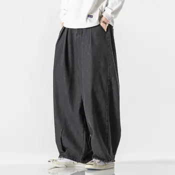 MrGoldenBowl 2020 m. Rudenį Nauji vyriški Laisvalaikio Džinsus, Negabaritinių Japonų Stiliaus Džinsinio audinio Kelnės Moteris Kulkšnies Ilgis Vyrų Mados Kelnės