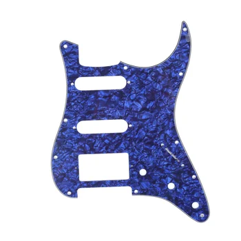 Musiclily HSS 11 Skylę Gitara Strat Pickguard už Sparnas JAV/Meksikos Pagamintas Standard Stratocaster Modernaus Stiliaus, 4Ply Blue Pearl