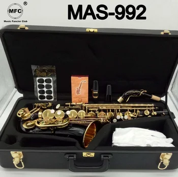 Muzikos Mėgėjas Klubas Alto Saksofonas MAS-992 Juodas Lakas Su Byla Alto Sax Kandiklį Ligatura Nendrės Kaklo Muzikos Instrumentas