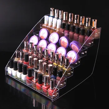 Nagų lako Rodyti talpinimo Rankų darbo Lėlės Display Rack Kosmetikos Laikymo Dėžutė Akrilo ryškus Ekranas Spintelė Multi-layer Asamblėja