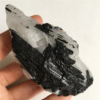Natūralus Juodas Turmalino Kristalas Brangakmenio raw Mineralinių Uolienų Mėginių Gydymo Akmuo Namų Dekoro