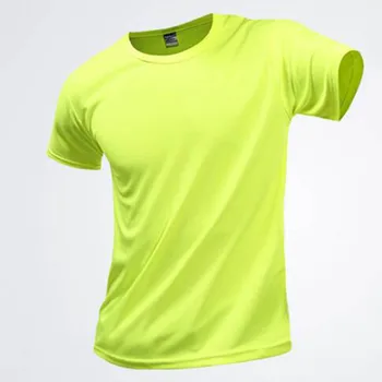 Nauja Vasaros Plus Size greitai-džiovinimo kvėpuojantis neoninė žalia balta Trumpas Rankovės Marškinėliai Vyrams, Moterims Topai S M L XL XXL XXXL XXXXL