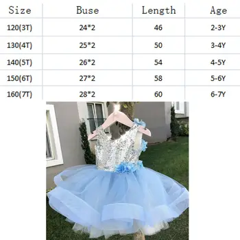 Naujas 2-7Y Merginos Princesė Dress Suknelė Blizgučiais Nėrinių Kratinys 3D Gėlės Šalies Rankovių Sluoksnių Suknelė Mergina Drabužiai