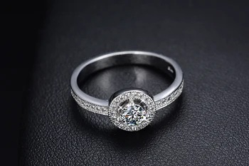 Naujas atvykimo CZ cirkonis vestuvių žiedai 925 sterlingas sidabro ponios piršto žiedą, Valentino Dovana didmeninė lašas laivybos