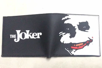 Naujas Joker Piniginės Metalo Logotipas Rankinėje Mados Vyrams, Moterims, Odinis Trumpas Aplankai su kortelės lizdas užtrauktuku moneta kišenėje