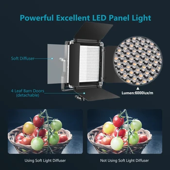 Neewer 3 pakuotės Advanced 2.4 G 660 LED Vaizdo Šviesos, Fotografijos Apšvietimo Komplektas, Pritemdomi LED Panel Portretas Produkto Fotografija