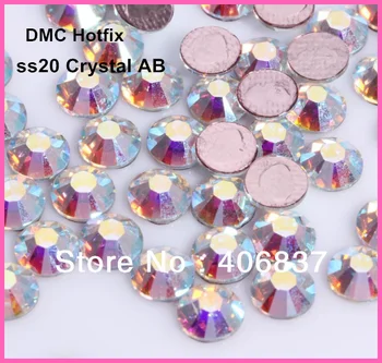 Nemokamas Pristatymas! 1440pcs/Daug, ss20 (4.8-5.0 mm) Aukštos Kokybės DMC Crystal AB Geležies Kristalų / Hot Fix Cirkonio