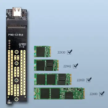 ORICO TCM2F-C3 M2 VSD Byloje M. 2 NGFF su USB3.1 C Tipo Kietųjų Diskų Talpyklos 5Gbps 2TB HDD m.2 NGFF SATA B Klavišą, SSD Disko Dėžutė