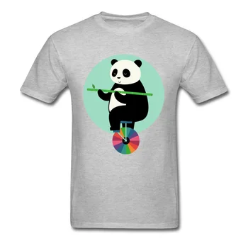 Panda Print T-shirt Vyras Marškinėlius Išmokti Subalansuoti Savo Gyvenimo Vyrų, Hip-Hop Viršūnes & Tees Crewneck NAUJŲJŲ METŲ DIENĄ Medvilnės T Marškinėliai Vasarą