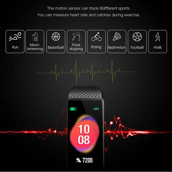 Pažangus Fitneso Apyrankę Kraujo Spaudimo Matavimas Smart Juosta atspari Vandeniui IP67 Fitness Tracker Žiūrėti Širdies ritmo Monitorius Vyrams, Moterims