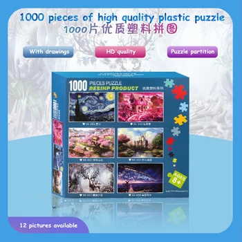 Plastikiniai Pjūklelis dėlionės (Galvosūkiai) 1000 Vienetų Dėlionės, Žaislų, Kraštovaizdžio Tapyba dėlionės Dėlionės Suaugusiems Vaikams 