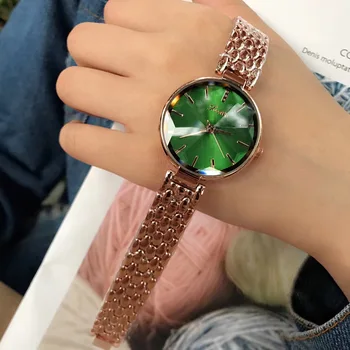 Prabangos Prekės Ženklo Laikrodžiai Moterims Vandeniui Nerūdijančio Plieno Japonijos Kvarco Šviečia Pjovimo Paviršiaus Veidrodis, Apyrankės Suknelė Laikrodį