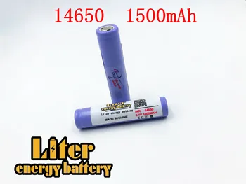 Prekės Litro energijos tešlą, 3.7 V, 1500 mah baterija 14650 Didelio Nutekėjimo batterie ličio Už imr 14650 galia