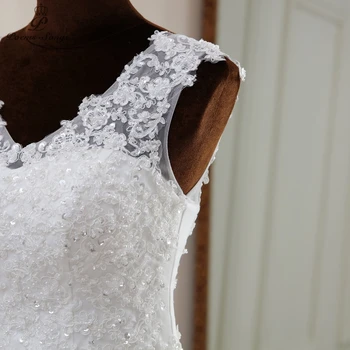 Realios foto Realaus vaizdo Elegantiška berankovė undinė vestuvių suknelė 2020 santuokos suknelė chalatas de mariee vestidos de novia sereia
