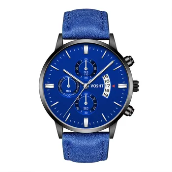 Relogio masculino montres hommes režimu Sporto boîte en acier inoxydable en cuir bande montre Kvarco affaires montre-apyrankė reloj