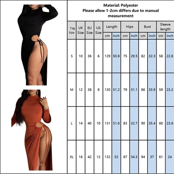 Seksualus Šalies Klubas Bodycon Padalinta Suknelė Moteris 2020 M. Pavasarį, Rudenį ilgomis Rankovėmis Golfo Sukrauti Maxi Suknelės Moterims D30
