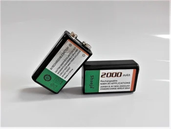 SHSEJA 2000mAh 9V įkrovimo baterija (akumuliatorius NiMH baterija + universalus aa aaa 9v 18650 cr123a baterijos kroviklis