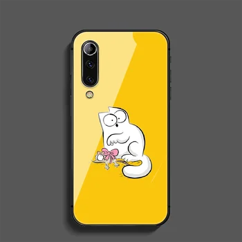 Si-mon Cute Kačių Telefono Grūdintas Stiklas Atveju Padengti Xiaomi Mi Pastaba A2 A3 8 9 3 9 9T 10 Max Pro Lite Ultra Gana Minkštas Coque