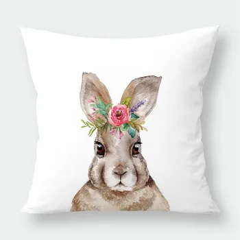 Silstar Tex Easter Bunny Apdailos Pagalvėlė Padengti Mielas Triušis Baltas Užvalkalas Už Namų Dekoro Sofa