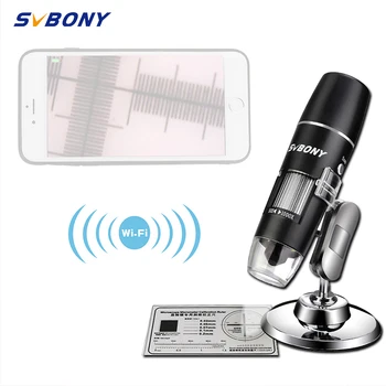 SVBONY SV602 50x-1000x Wifi/USB Mikroskopą, Skaitmeninis Mikroskopas su didinamasis stiklas, Kameros 8LED w/Stand 