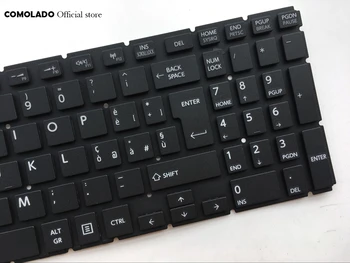 TAI italijos klaviatūra Toshiba Satellite L50-B L50D-B L50T-B baltos spalvos, Be Rėmelio klaviatūros JI Išdėstymas