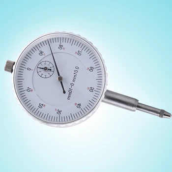 Tikslumo Metalo Dial Indikatoriaus Gage 0-10MM, Išorinis Matavimo 0.01 mm Tikslūs Matavimo Priemonė Laikrodis