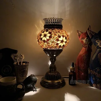 Turkijos mozaikos aromatas stalo Lempa 