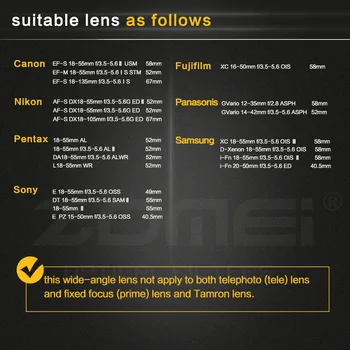Ultra Plonas Plonas 67mm 0.45 x Plataus Kampo Objektyvo Filtras Be Tamsoje Kampe Canon 18-105mm 18-135mm Nikon 18-55mm DSLR Objektyvas