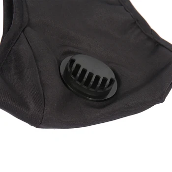 Unisex Stabdžių Dulkių Veido Kaukė Anti KD2.5 Taršos Veidą, Burną, Respiratorius Juoda Kvėpuojantis Vožtuvas Kaukė, Filtras, 3D Burnos Dangtis