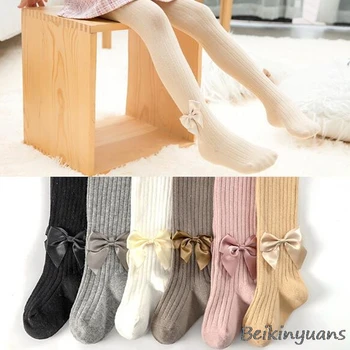 Vaikiškos kojinės rudens ir žiemos modeliai medvilnės vaikų lankai pėdkelnės vertikalios juostelės kūdikių kojinės kūdikių kojinės