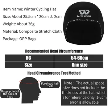 VAKARŲ DVIRAČIŲ Žiemos Vėjo Kepurės Sporto Šilumos Dviračių Šalmas Skrybėlę Veikia Slidinėjimo Motocycle Jojimo Kepuraitės, Galvos MTB Dviračio Apdangalai