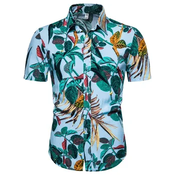 Vyrai Atsitiktinis Havajų Marškinėliai 2020 Metų Vasaros trumpomis Rankovėmis Atspausdintas Marškinėliai Vyrams Drabužių Streetwear Chemise Homme