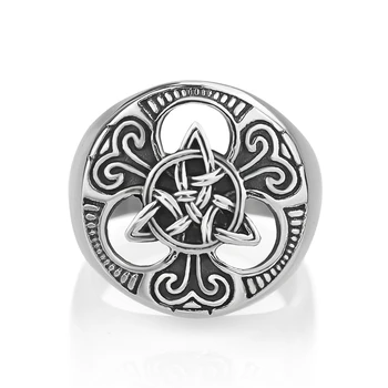 Vyrai Berniukai Keltų mazgas Magija Sidabro 316L Nerūdijančio Plieno Žiedas Dviratininkas Vintage papuošalai Dydis-7-15