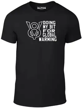 VYRIŠKI V8 Visuotinio Atšilimo T-Shirt Raumenų Automobilių aukščiausia Pavara Vairavimo Medvilnės Mens Vasaros išpardavimas 100 % Medvilnės Marškinėliai Filmo Marškinėliai
