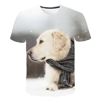 Vėliau Vaikai Gyvūnų marškinėliai 3D Atspausdintas Berniukams ir Mergaitėms trumpomis Rankovėmis Spalvinga Šunų T shirts Vasaros Drabužius Vaikams Viršūnės