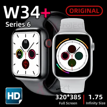 W34+ pro smart watch Vyrai Moterys EKG Širdies ritmo Monitorius Sporto Veiklos Tracker Relogio Smartwatch pk IWO 8 12 amazfit gts W26 W46