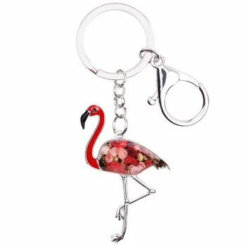 WEVENI Lydinio Flamingo Key Chain Raktų Žiedas, Rankinės Apdailos Žavesio Emalio Keychain Priedai Naujų Madingų Papuošalų Moterims