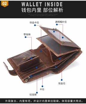 Xiaomi Vyrų karvės odos Piniginės 