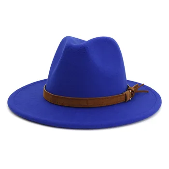 YOYOCORN Eksporto į Šiaurės Spalvinimas skrybėlės Lady mados paplūdimio skrybėlę Unisex Džiazo skrybėlę Britų Diržo Derliaus Trilby butas kraštais šiaudų kepurė