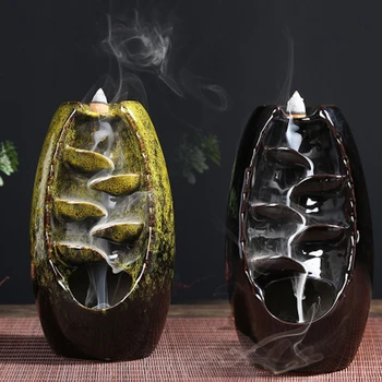 Zen Smilkalų Degiklis Keramikos Moliuskui Smilkalų Degiklis Kūrybos Namų Dekoro Dragon Smilkalų Laikiklis Censer + 50pcs Incens