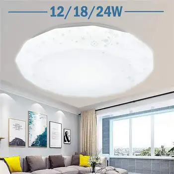 Šiuolaikinės Ultra-plonas LED Lubų Šviesos Lempos 12/18/24W Paviršinio montavimo LED lubų šviestuvas, Skirtą Kambarį Namuose Apšvietimas Baltos spalvos AC220V